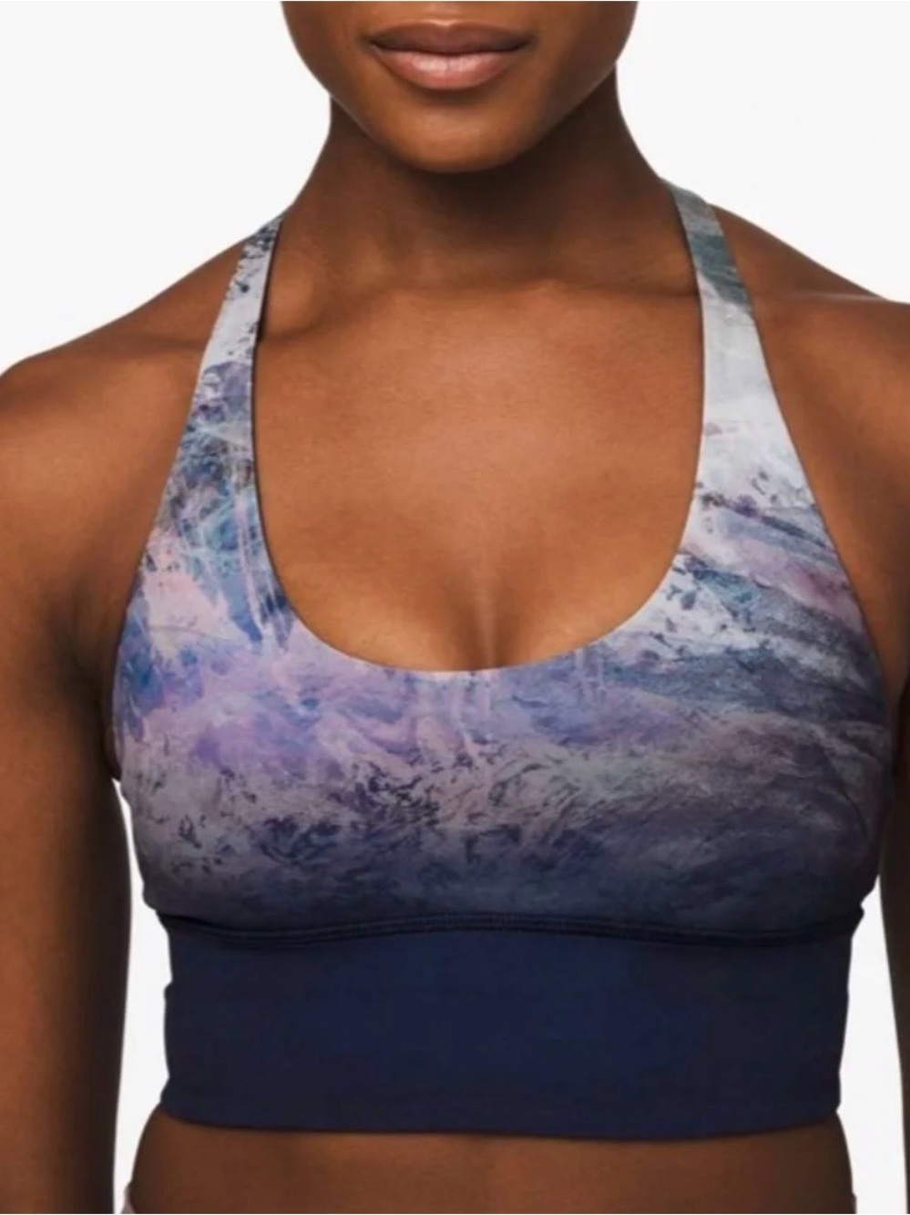 Lululemon Printed Purple Marble Sports Bralette